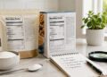 Generic nutrition facts label with sugar spoon and checklist for added sugar comparison